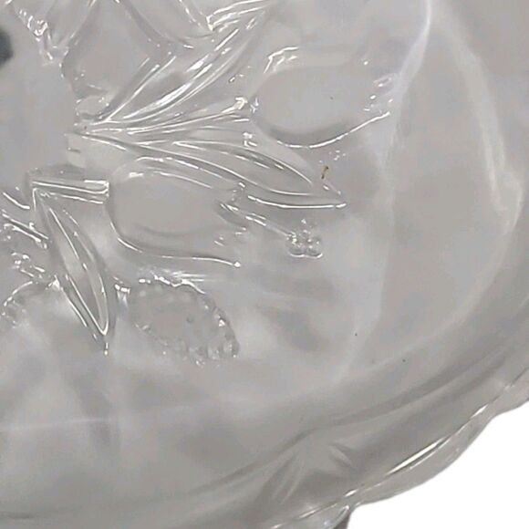 Crystal Clear Studios Bouquet 16" Platter Vintage Frosted Japan - Picture 5 of 5